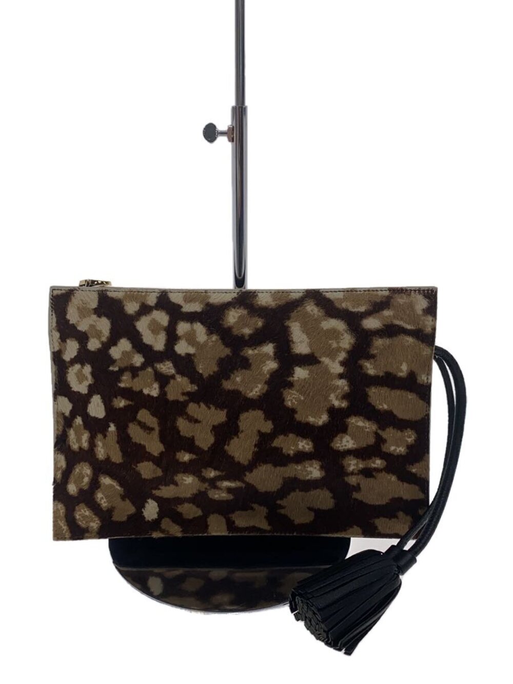Loewe Leopard Square Clutch Bag Calf Hair
